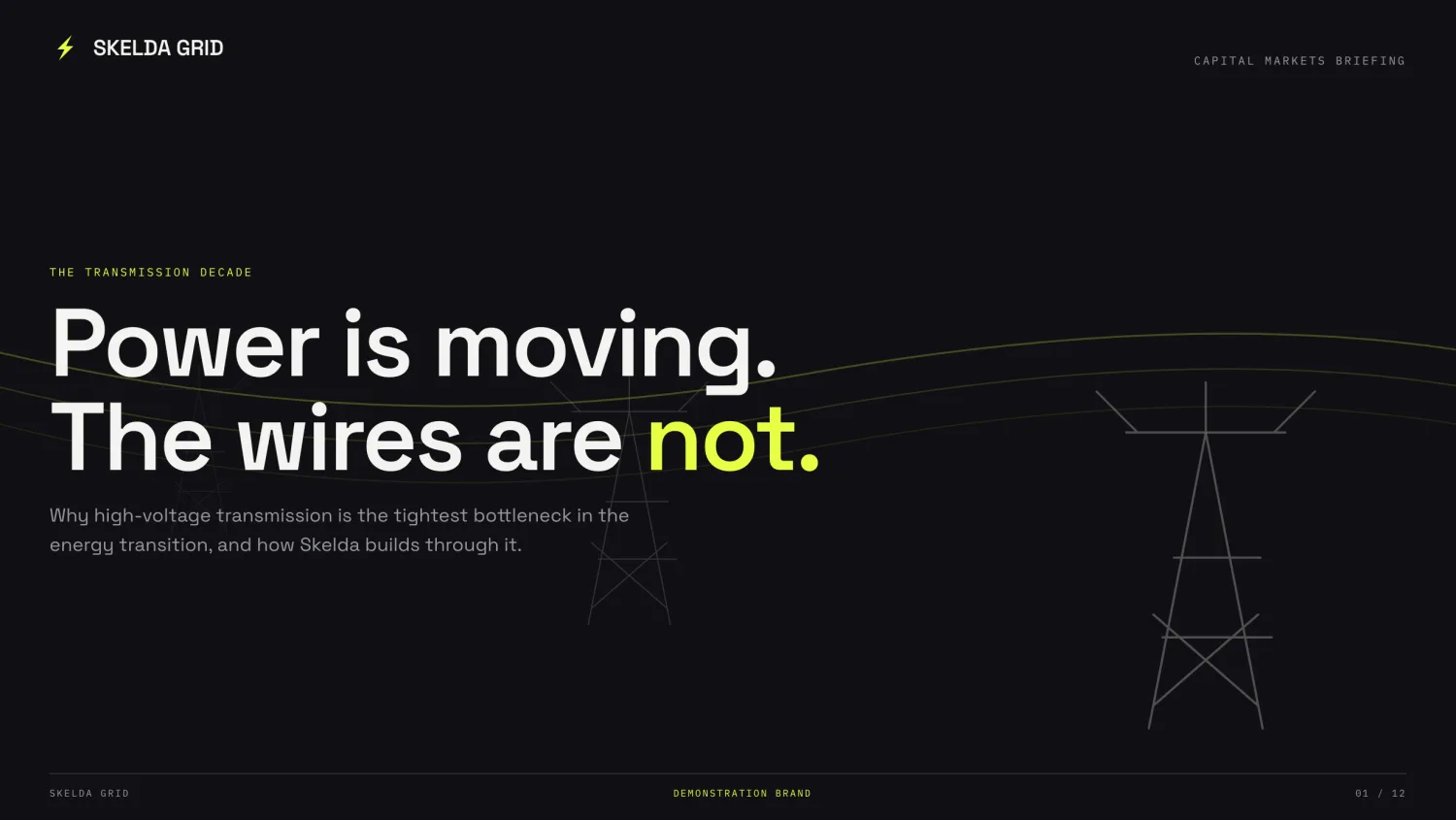 Skelda Grid slide deck, a demonstration brand